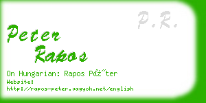 peter rapos business card